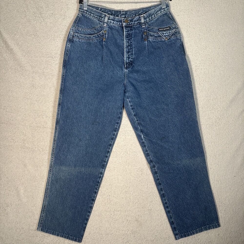 VNTG Rocky Mountain Clothing Blue Denim Women's Jeans Bareback Fit 32x29 Cowgirl